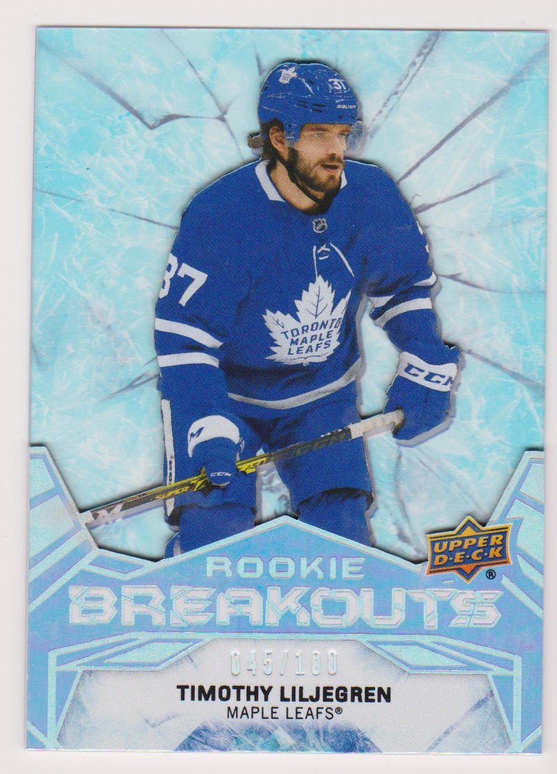 2020-21 UD Rookie Breakouts #RB13 Timothy Liljegren 45/100 RC (image for) 2020-21 UD Rookie Breakouts #RB13 Timothy Liljegren 45/100 RC